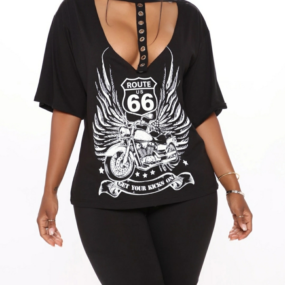 FASHION NOVA Route 66 Trip Tunic Top